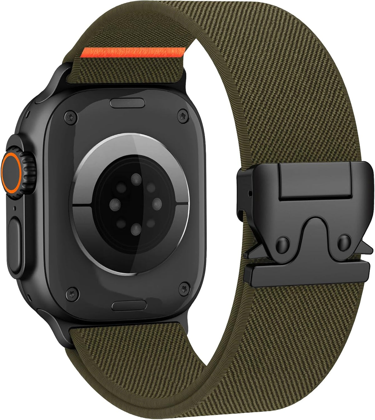 Elastic Sport Band for Apple Watch Ultra 4/3/2 Band 49mm 46mm 45mm 44mm 42mm 41mm 40mm Men, Adjustable Parachute Buckle Nylon Fabric Wristband for iWatch Series 12 11 10 SE 9 8 7 6 5 4 3