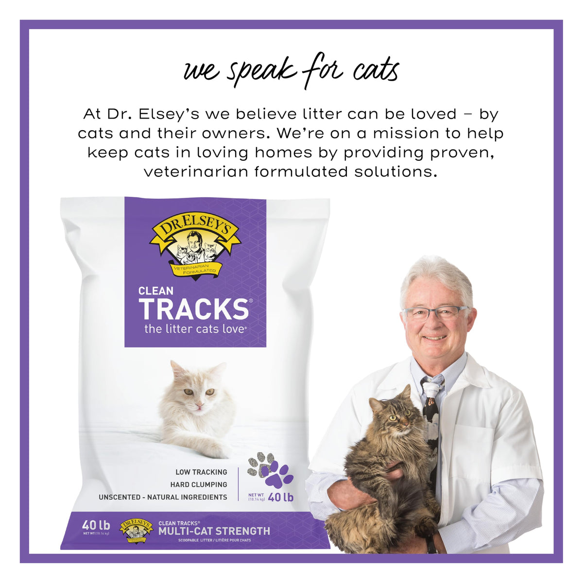 Dr. Elsey's Clean Tracks Clumping Clay Cat Litter 18 lb. Bag