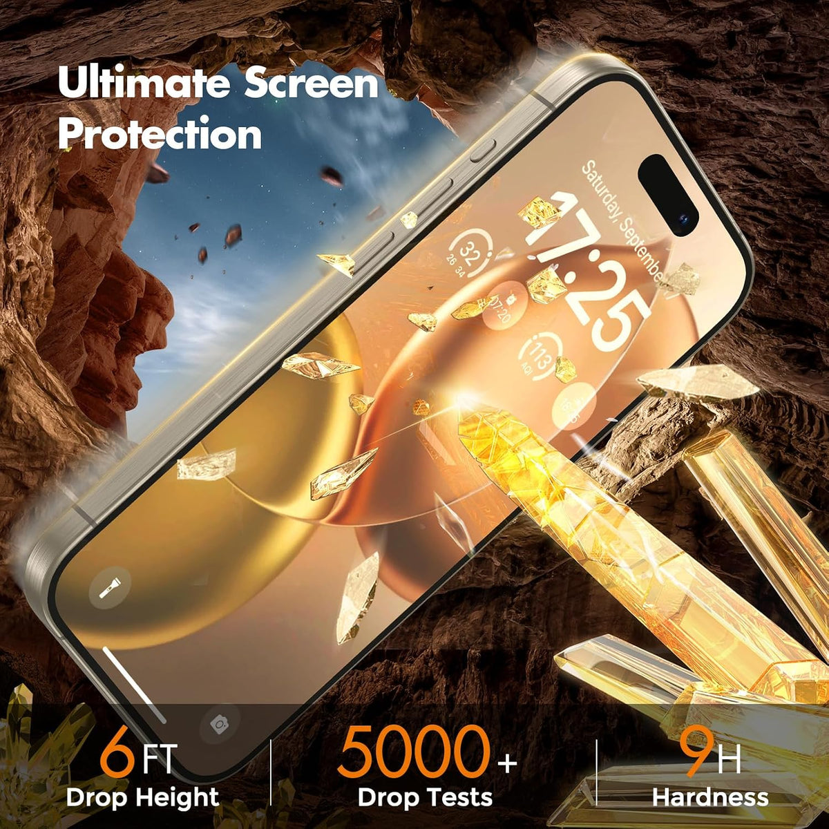 UNBREAKcable Privacy Screen Protector for iPhone 15, Full Coverage