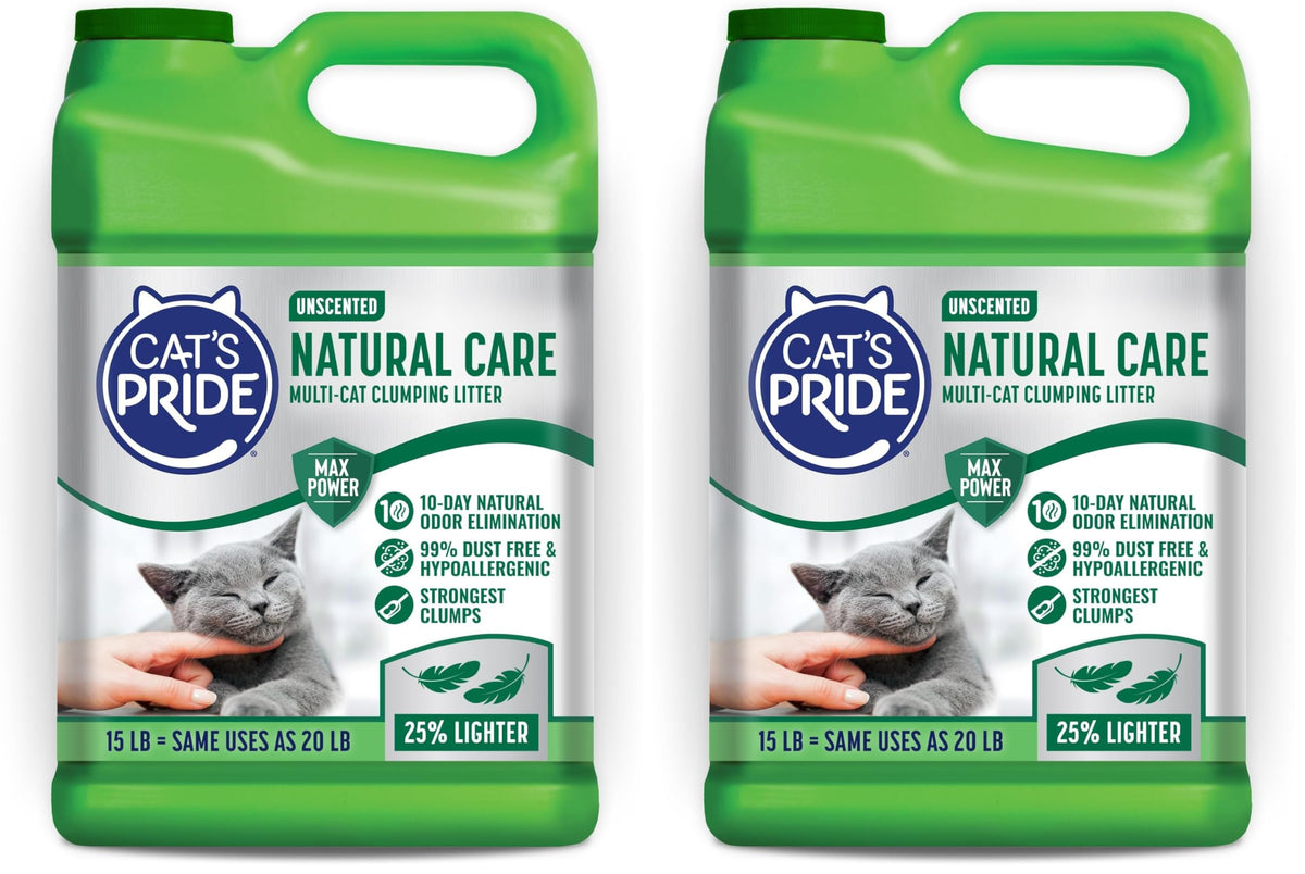 Cat's Pride Total Odor Control, Max Power, Clumping Litter Unscented 15lb