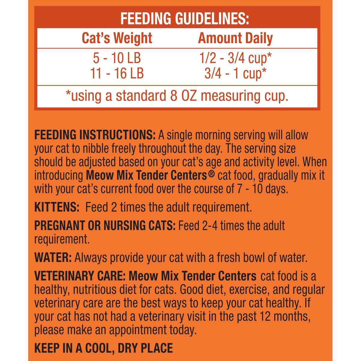Meow Mix Tender Centers, Dry Cat Food, Salmon & Turkey Flavors, 4 Bags