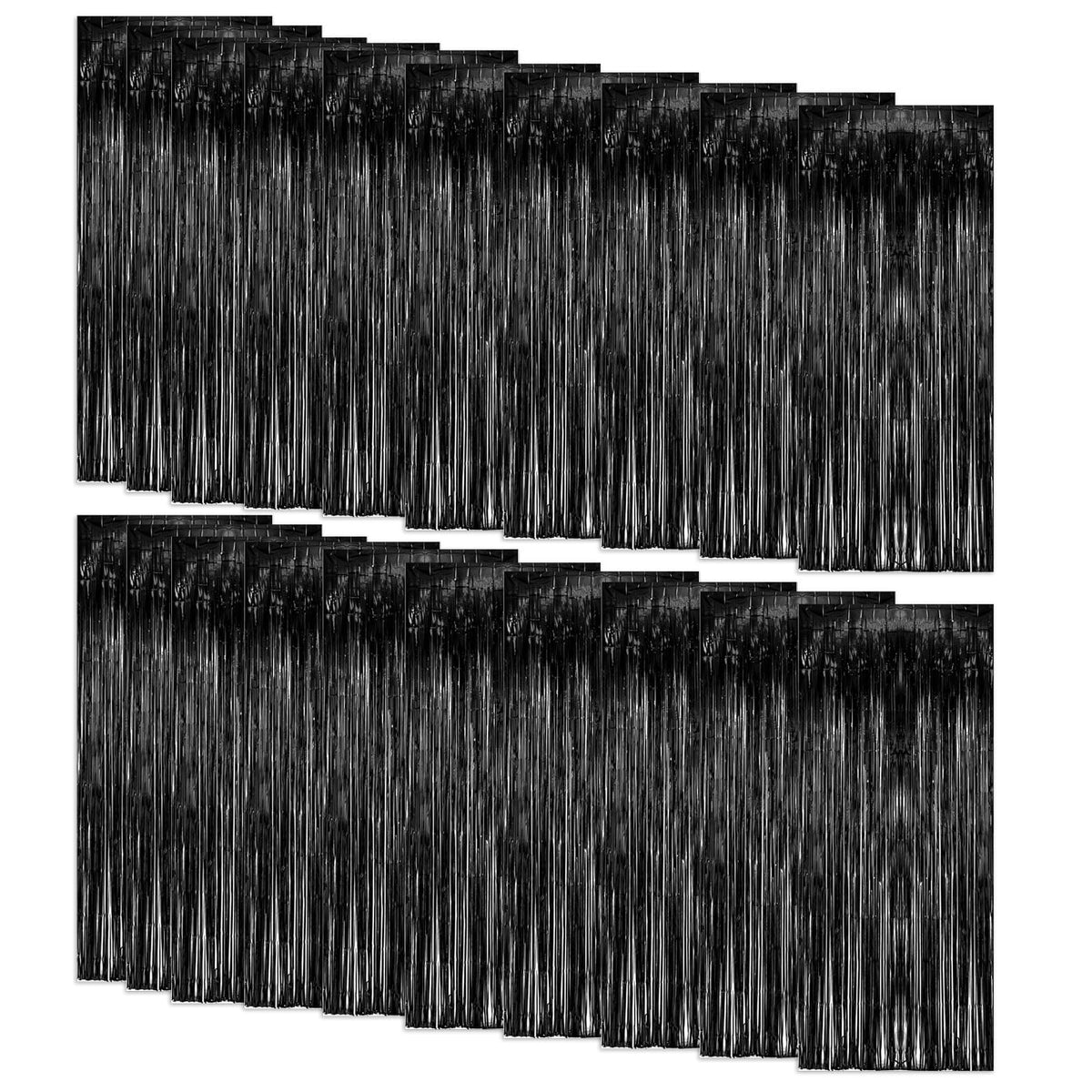 10 Pack Foil Curtain Backdrop Gold Metallic Tinsel Foil Fringe Curtains Photo Booth Props for Birthday Wedding Engagement Baby Shower Bachelorette Christmas Holiday Celebration Party Decorations