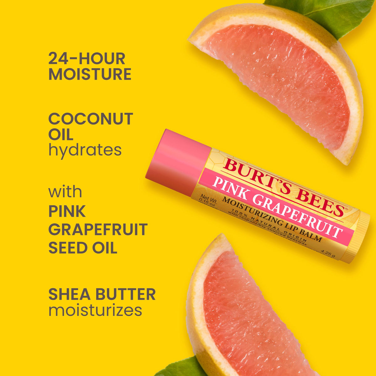 Burt's Bees Lip Balm, Vanilla Bean, 0.15 oz., 2 Tubes
