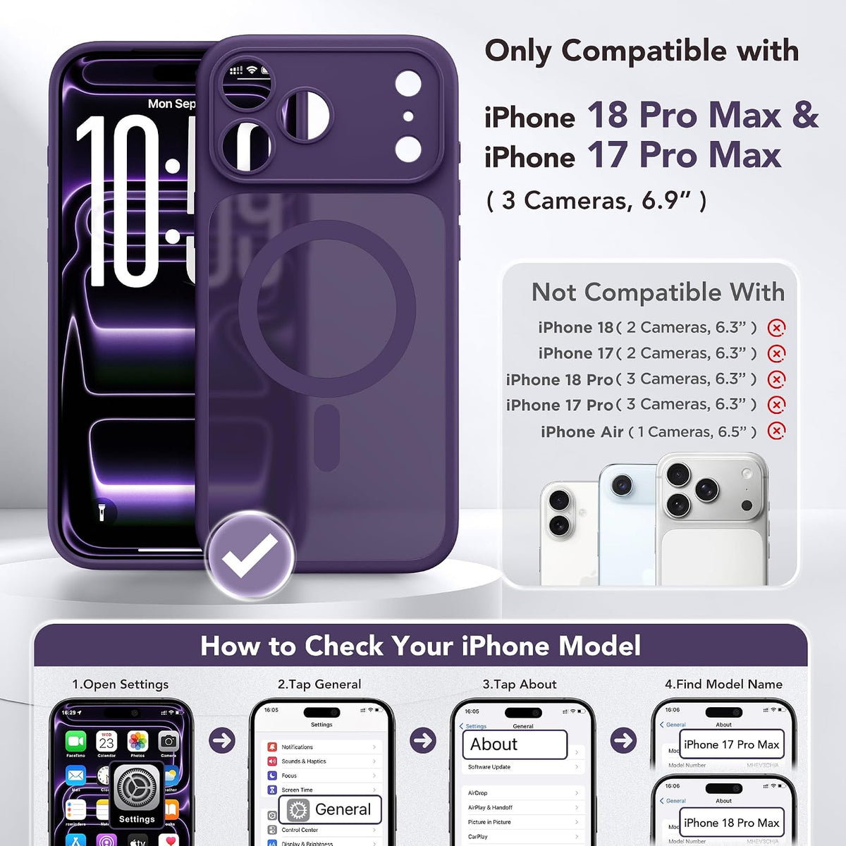 Magnetic Shockproof for iPhone 18 Pro & iPhone 17 Pro Case, Sunset Orange