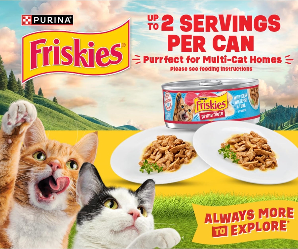 Purina Friskies Extra Gravy Wet Cat Food Chunky Variety, (24) 5.5 oz. Cans