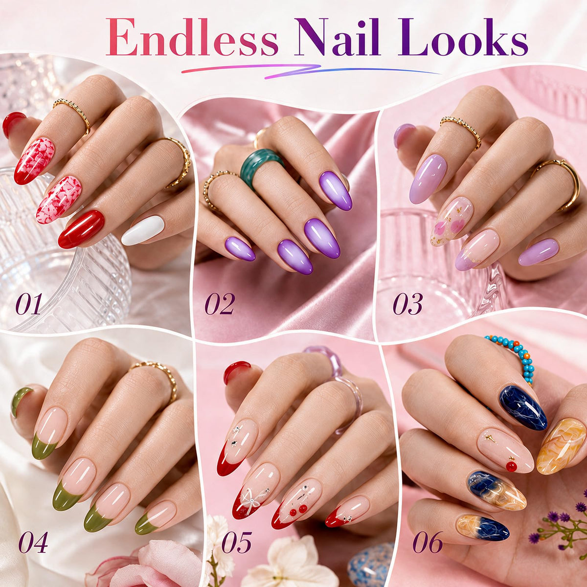 Beetles Gel Nail Polish Kit with U V Light - 80Pcs 55 Colors Gel Nail Kit