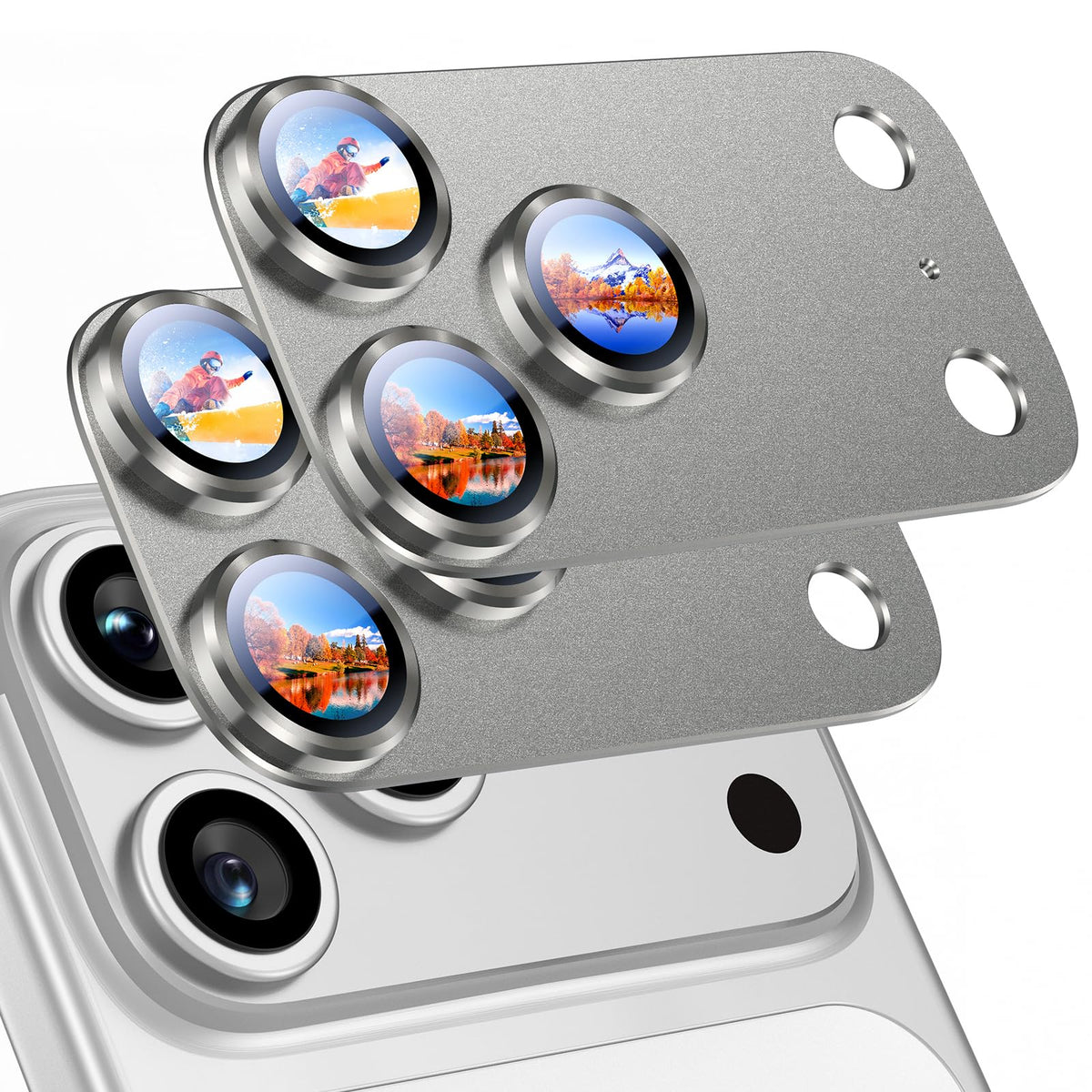 Uyiton for iPhone 18 Pro Camera Lens Protector, Metal Frame Glass Cover