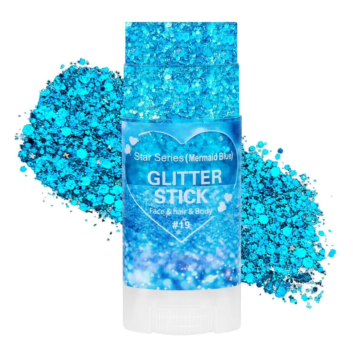 Mysense Red Face Hair Body Glitter Stick,Halloween Cosplay Sparkling Sequins Chunky Glitter Makeup,Festival Rave Concert Outfit Accessories for Women Girls Kids