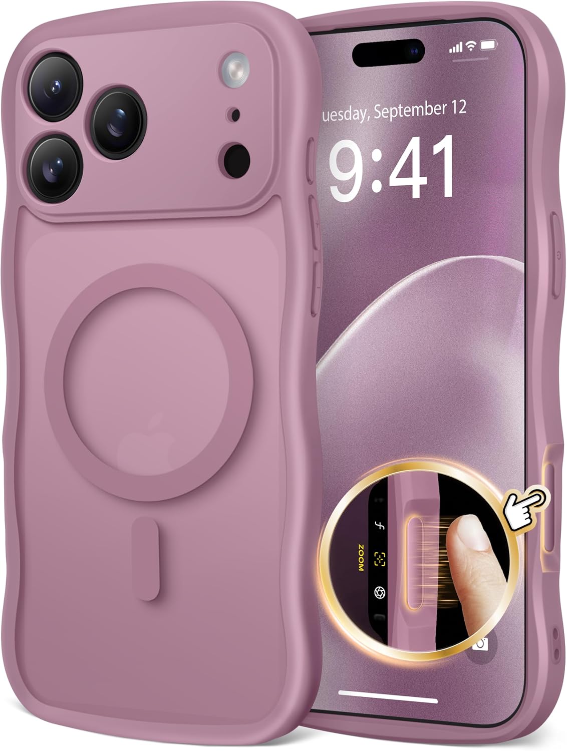 CAPRARO Cute for iPhone 11 Case, Compatible with MagSafe Stone