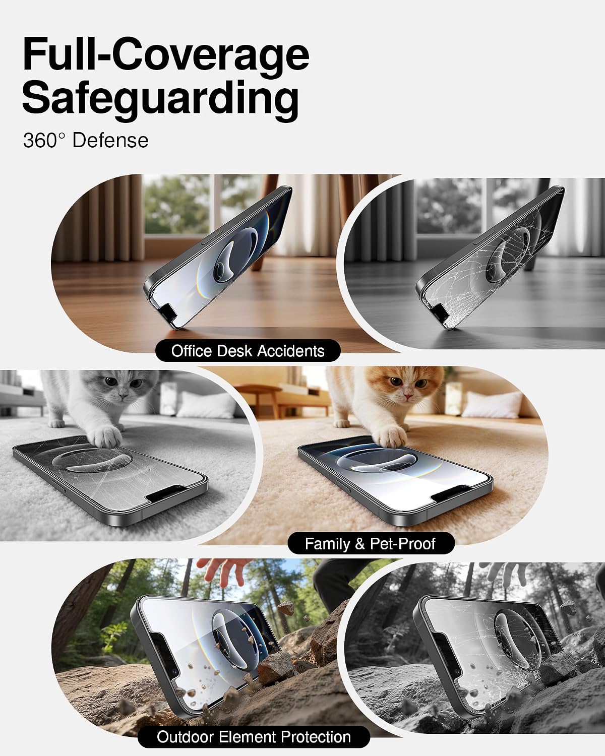 SMARTDEVIL 2 Pack Tempered Glass for iPhone 15 Pro Screen Protector