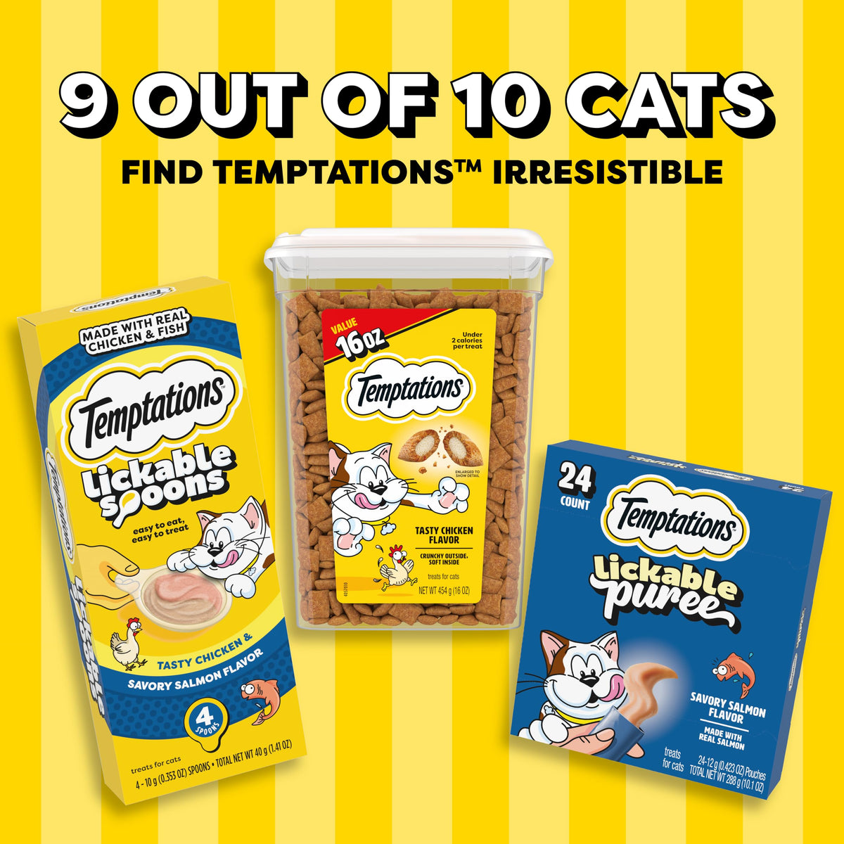 Temptations Jumbo Stuff Crunchy & Soft Cat Treats, Tuna, 5.3 oz, 10 Pack