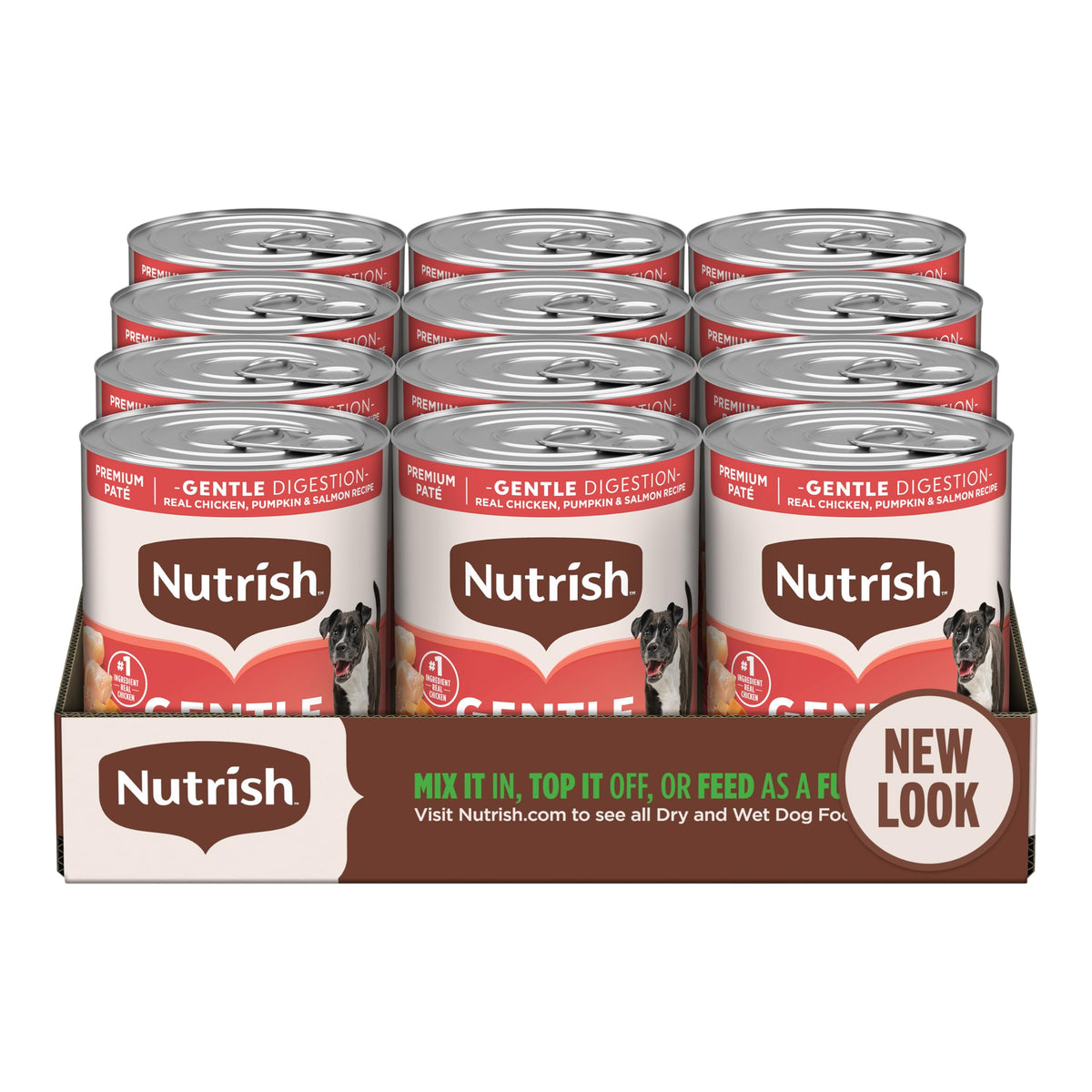 Nutrish Beef Paté Wet Dog Food, 13 oz. Can, 12 Pack (Rachael Ray)