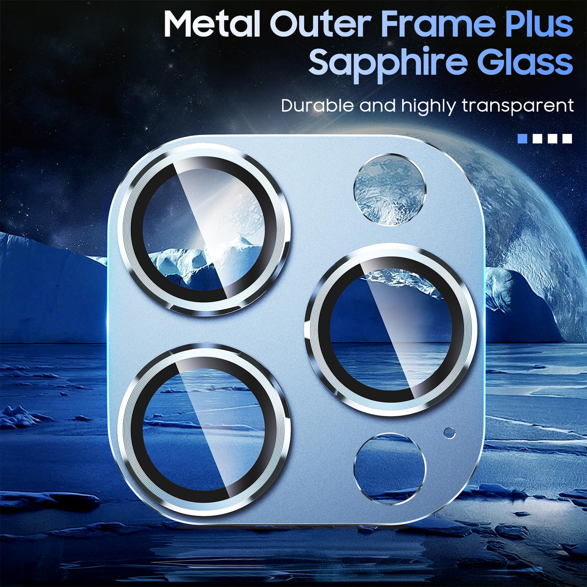 Uyiton for iPhone 18 Pro Camera Lens Protector, Metal Frame Glass Cover