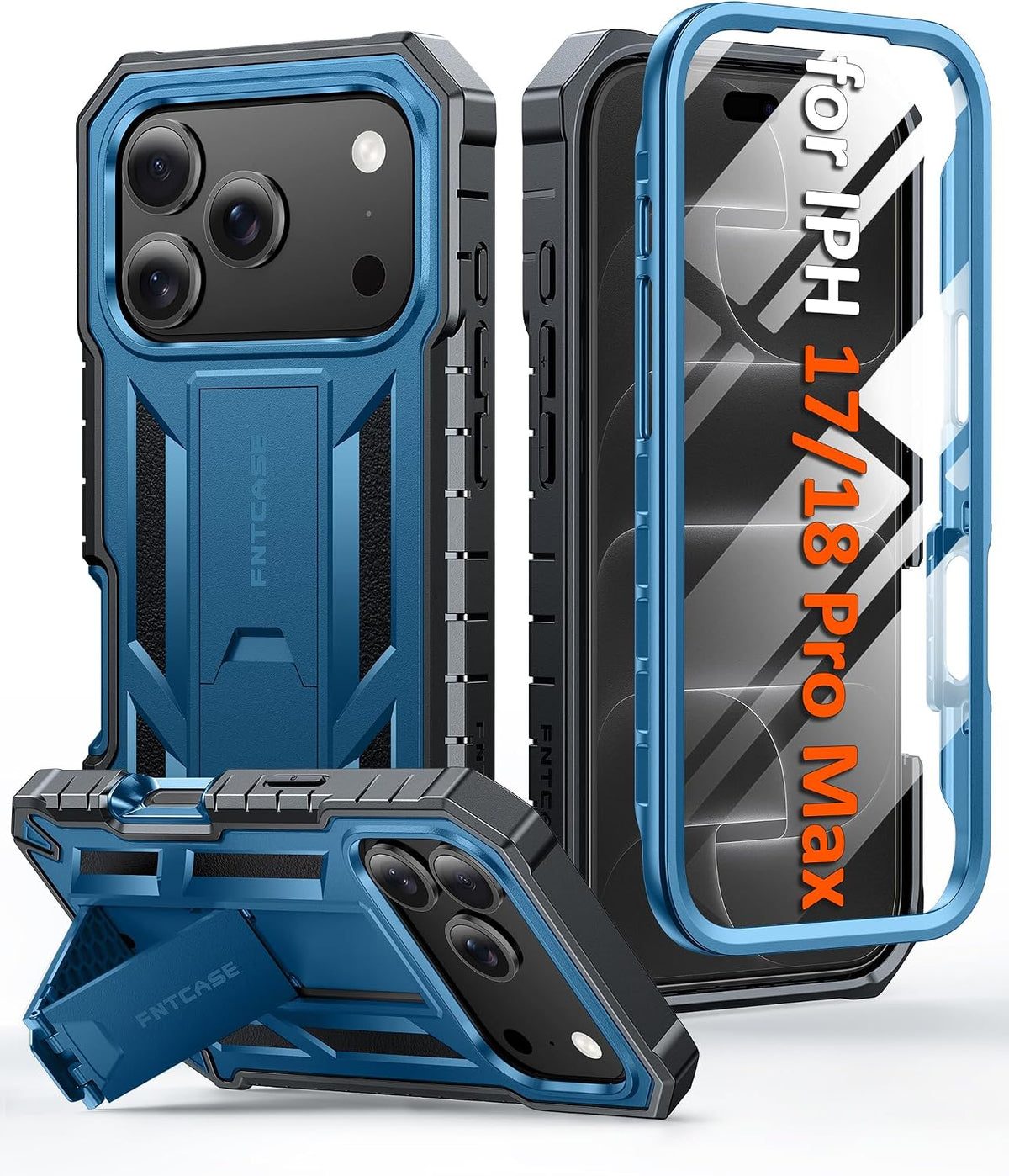 FNTCASE for iPhone 16 Case with Belt Clip and Built-in Screen Protector