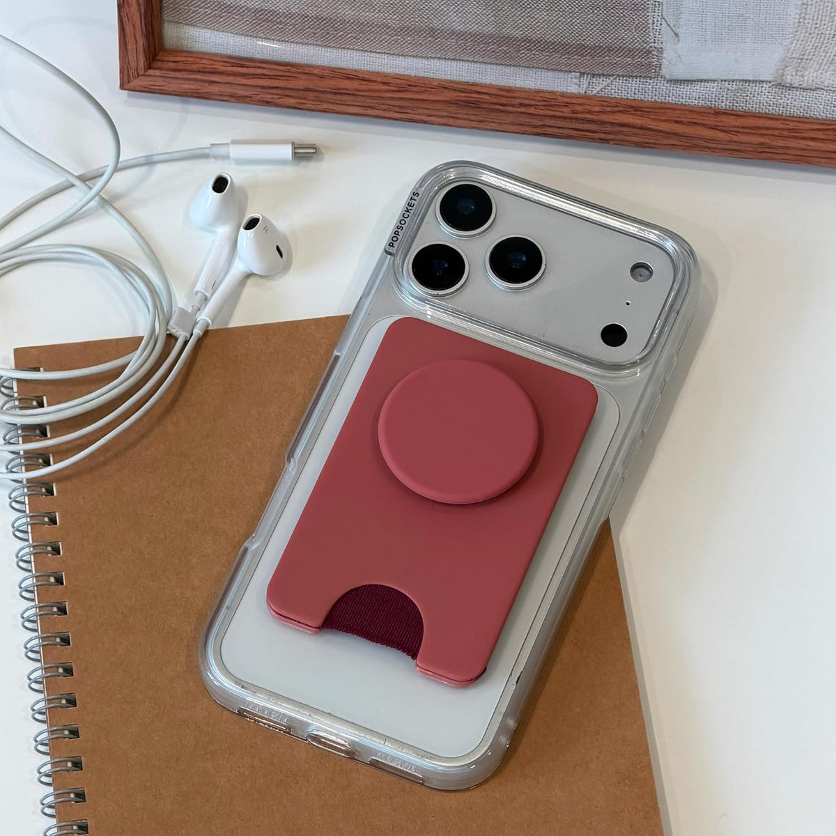 PopSockets Phone Wallet for MagSafe with Grip- Black