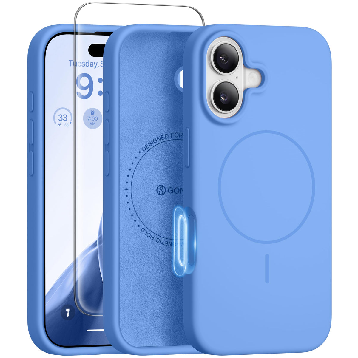 GONEZ for iPhone 18 Pro Max Case/iPhone 17 Pro Max Case, Mist Blue