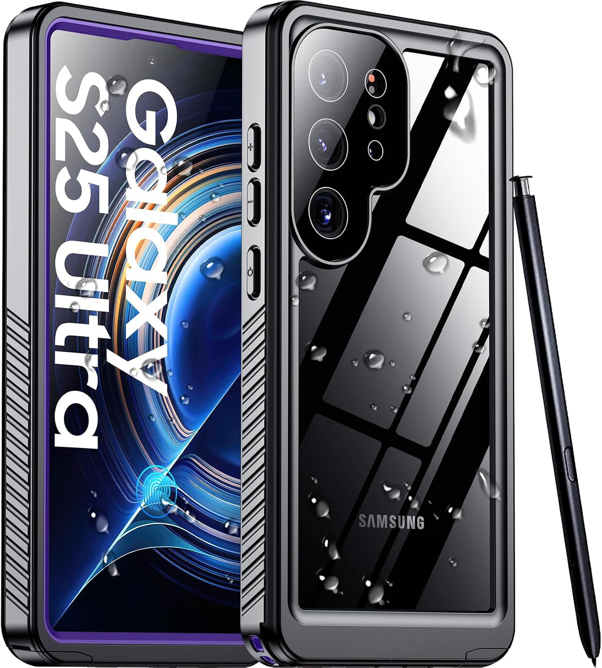 Temdan Compatible with iPhone 17 Pro Case,Waterproof Built-in Screen & Camera Protector IP68 Underwater Full Body 17FT Military Dropproof Shockproof Phone Case 6.3"-Blue/Clear