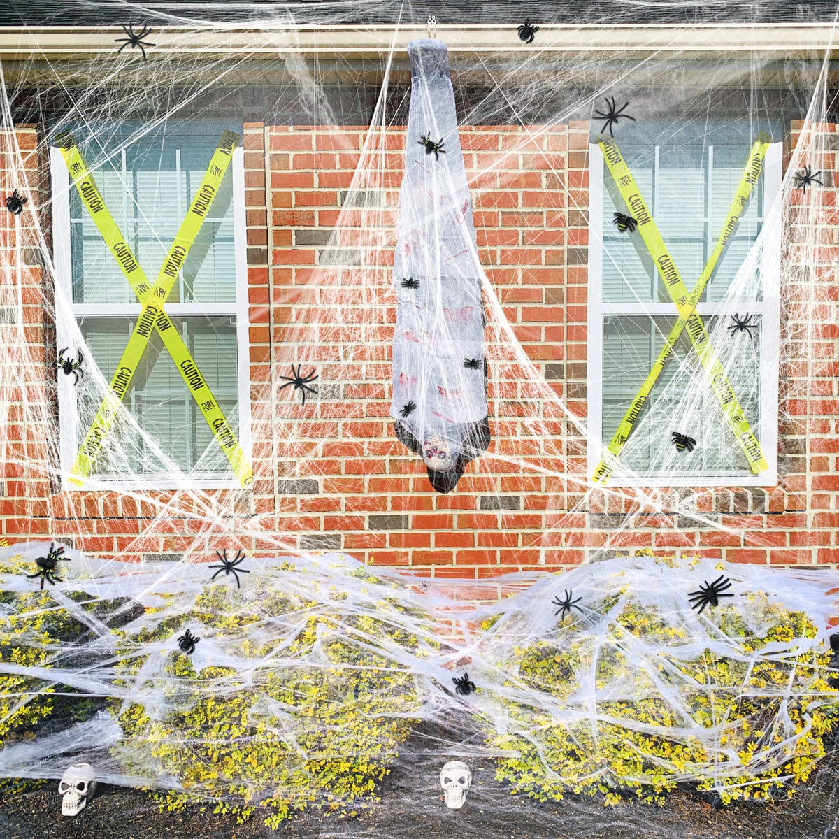 1000 sqft Spider Webs Halloween Decorations with 30 Fake Spiders