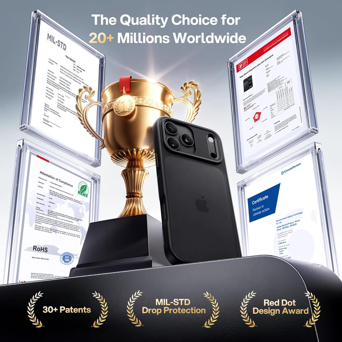 CASEKOO for iPhone Air Case, Crystal Clear, Patented Anti-Yellowing, Slim