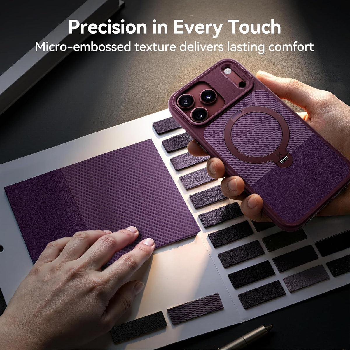 CASEKOO Marine Blue for iPhone 17 Pro Max Case with Spin Magnetic Stand