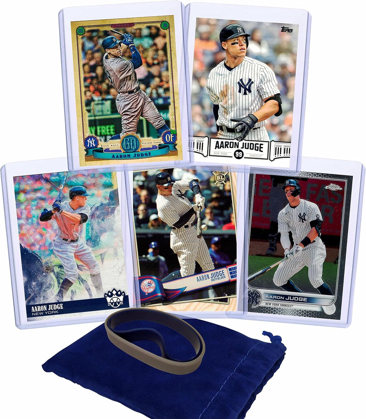 Aaron Judge Cards (5) - Assorted New York Yankees Baseball Card Bundle, Collectible Trading Cards