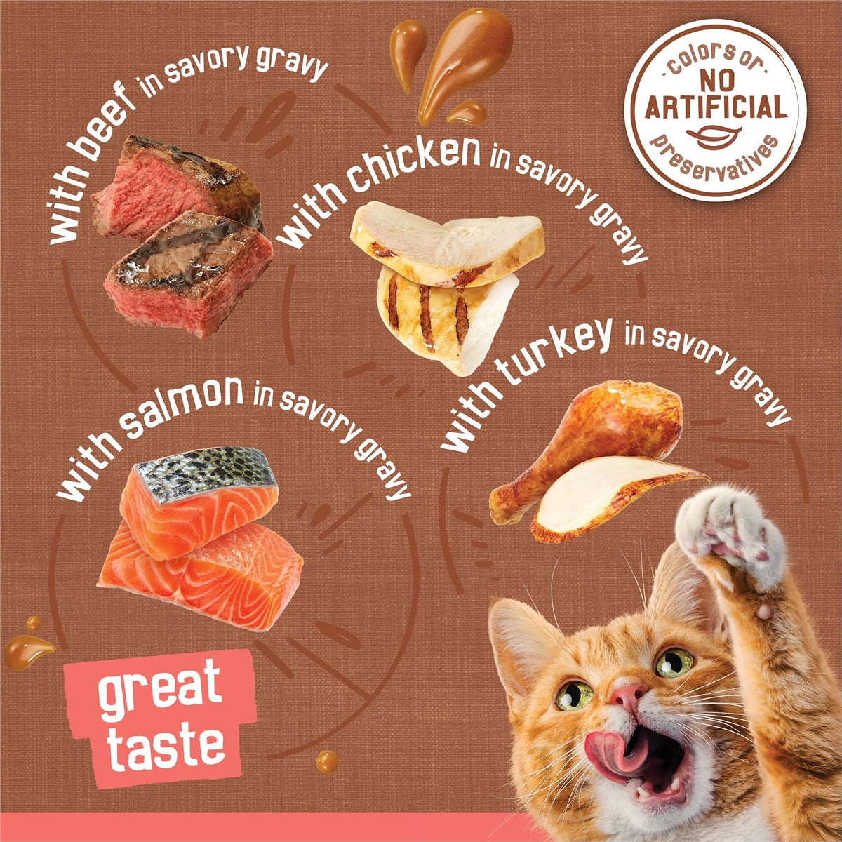 Purina Friskies Extra Gravy Wet Cat Food Chunky Variety, (24) 5.5 oz. Cans