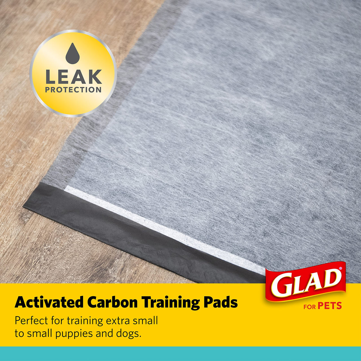 Glad for Pets, Activated Carbon, Large Puppy Pads, Dog Pee Pads, 150 Count