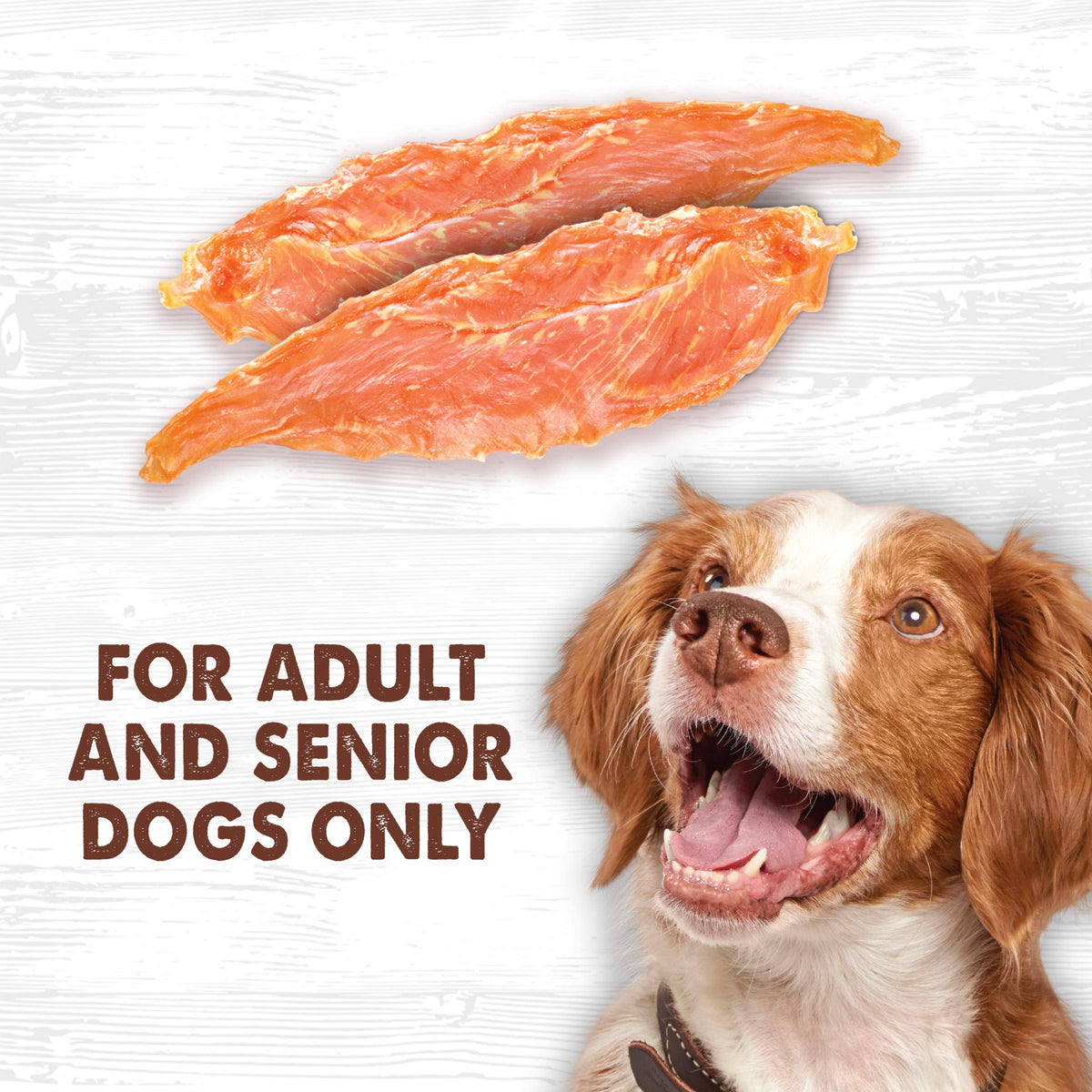Waggin' Train Chicken Jerky Dog Treats, Made with 100% Real Chicken Breasts, Only Two All-Natural Ingredients, Great High Protein Dog Treat, Easily Digestible for Big or Small Dogs, 30 oz. Pouch