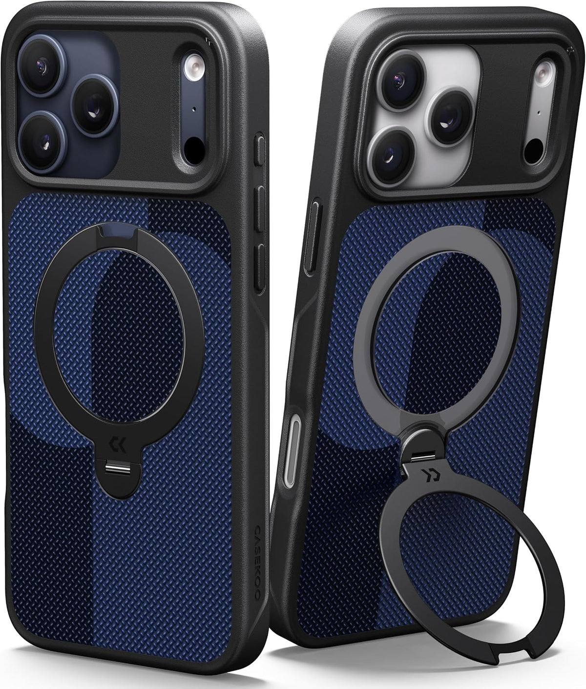 CASEKOO Marine Blue for iPhone 17 Pro Max Case with Spin Magnetic Stand