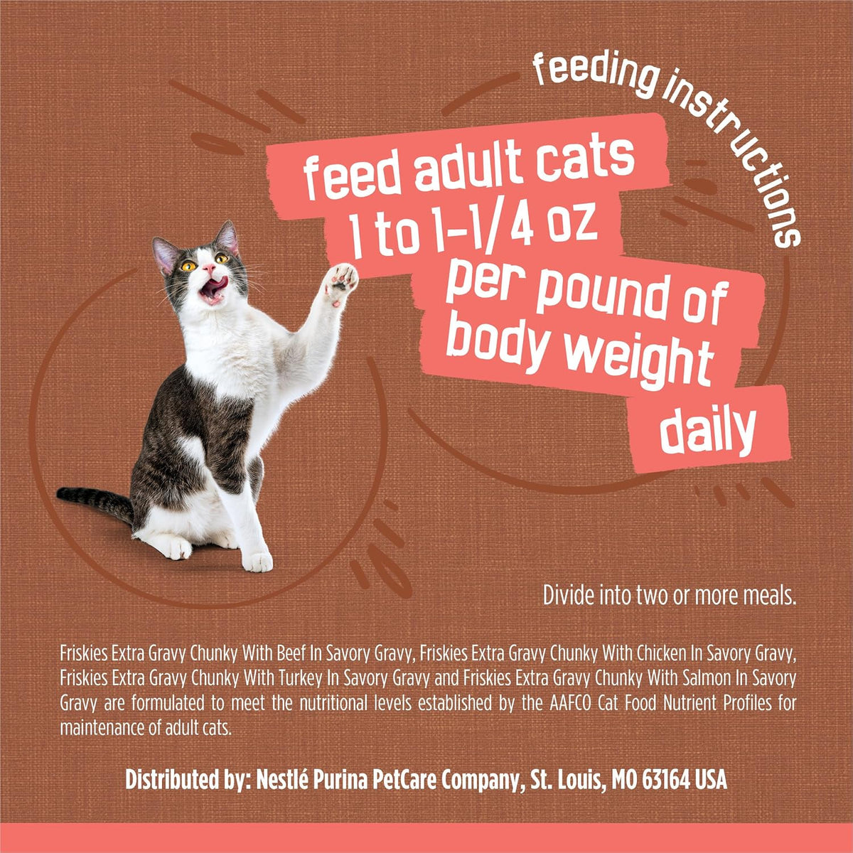 Purina Friskies Extra Gravy Wet Cat Food Chunky Variety, (24) 5.5 oz. Cans