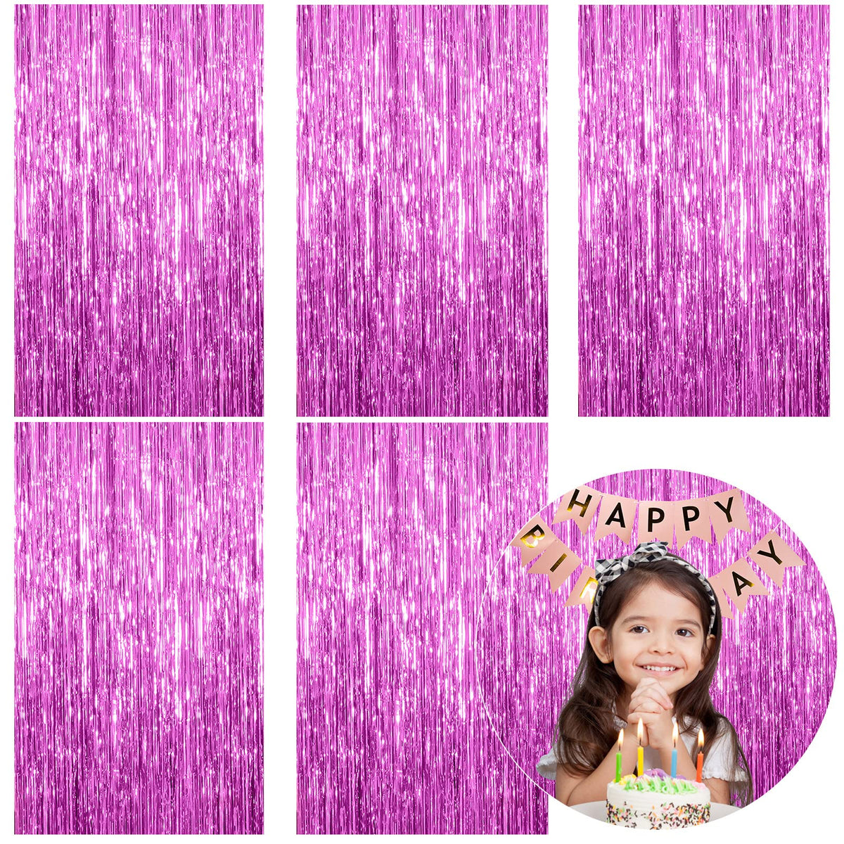 10 Pack Foil Curtain Backdrop Gold Metallic Tinsel Foil Fringe Curtains Photo Booth Props for Birthday Wedding Engagement Baby Shower Bachelorette Christmas Holiday Celebration Party Decorations
