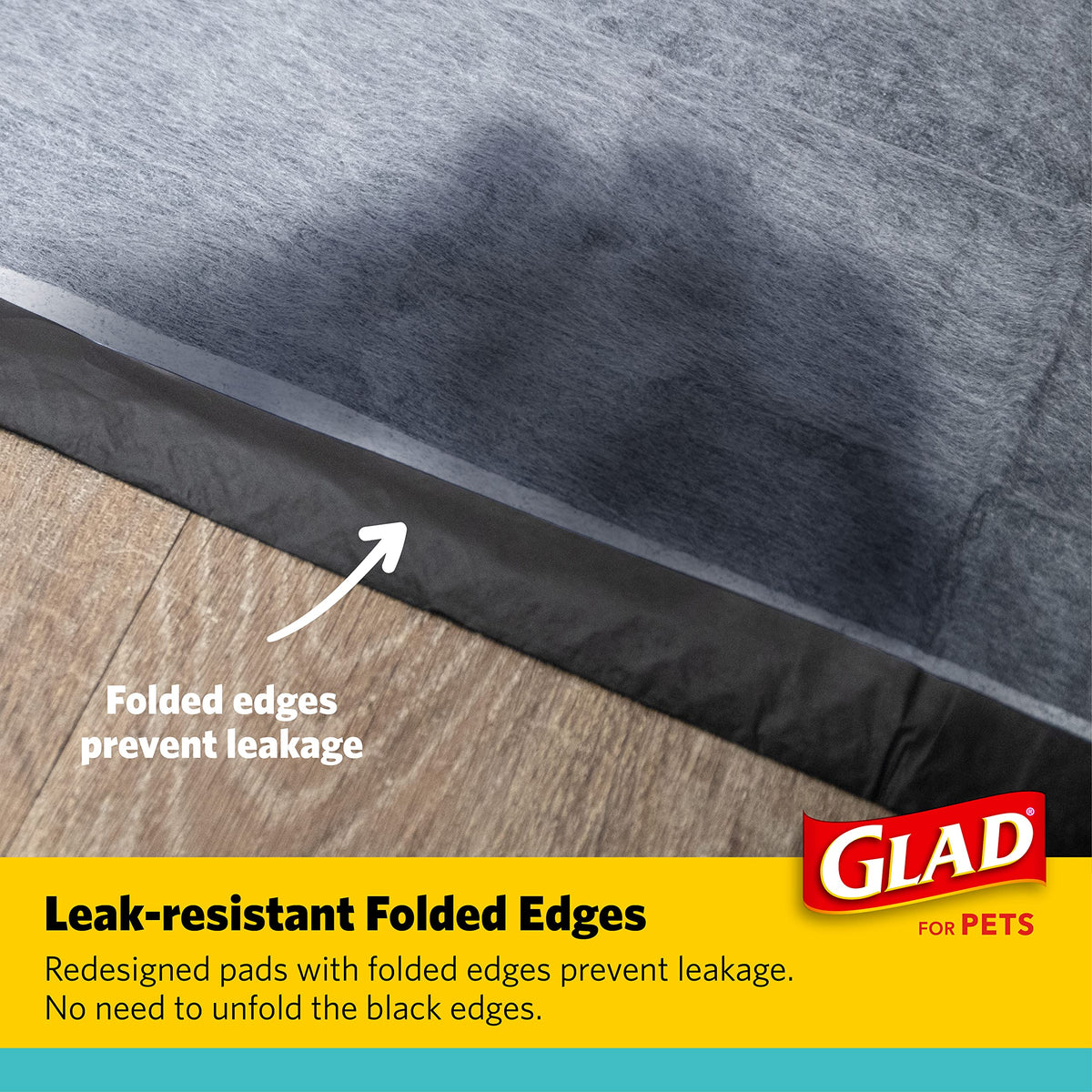 Glad for Pets, Activated Carbon, Large Puppy Pads, Dog Pee Pads, 150 Count
