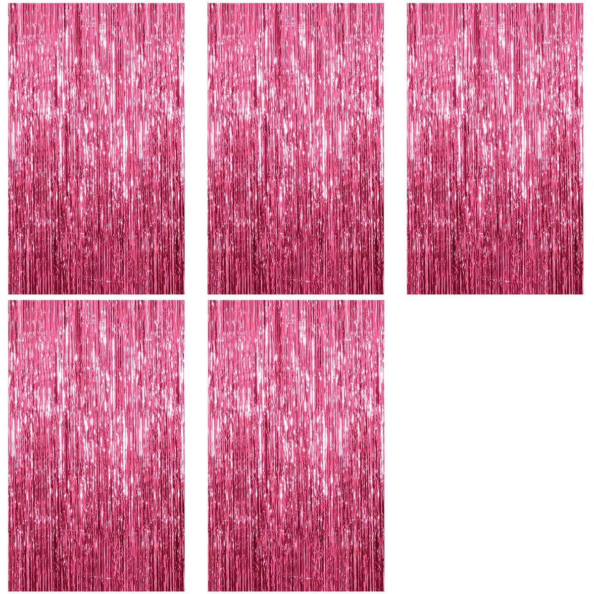 10 Pack Foil Curtain Backdrop Gold Metallic Tinsel Foil Fringe Curtains Photo Booth Props for Birthday Wedding Engagement Baby Shower Bachelorette Christmas Holiday Celebration Party Decorations