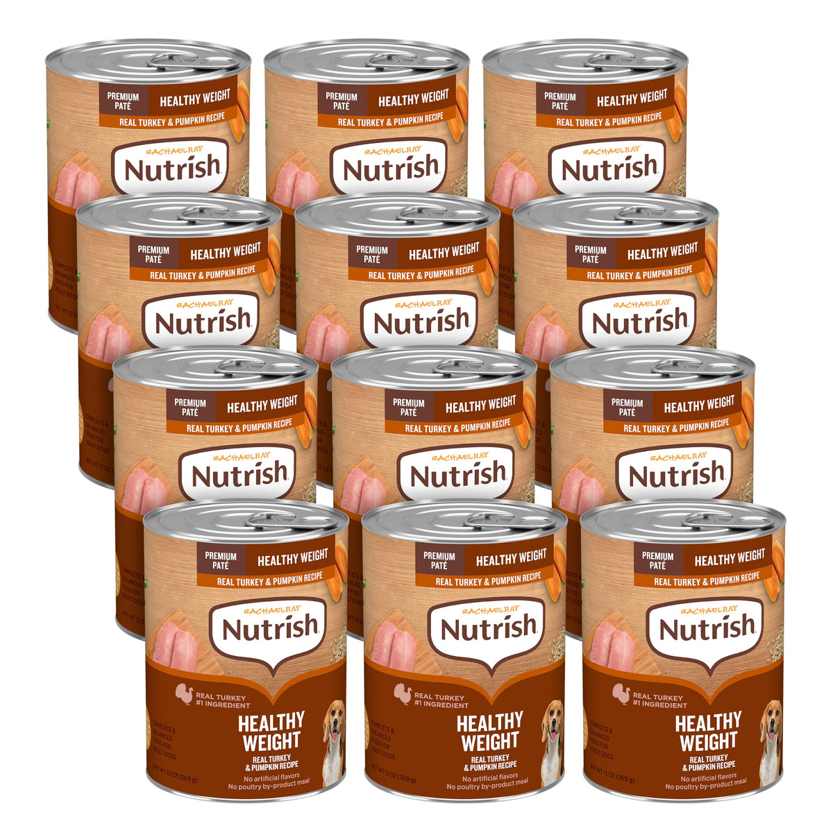 Nutrish Beef Paté Wet Dog Food, 13 oz. Can, 12 Pack (Rachael Ray)