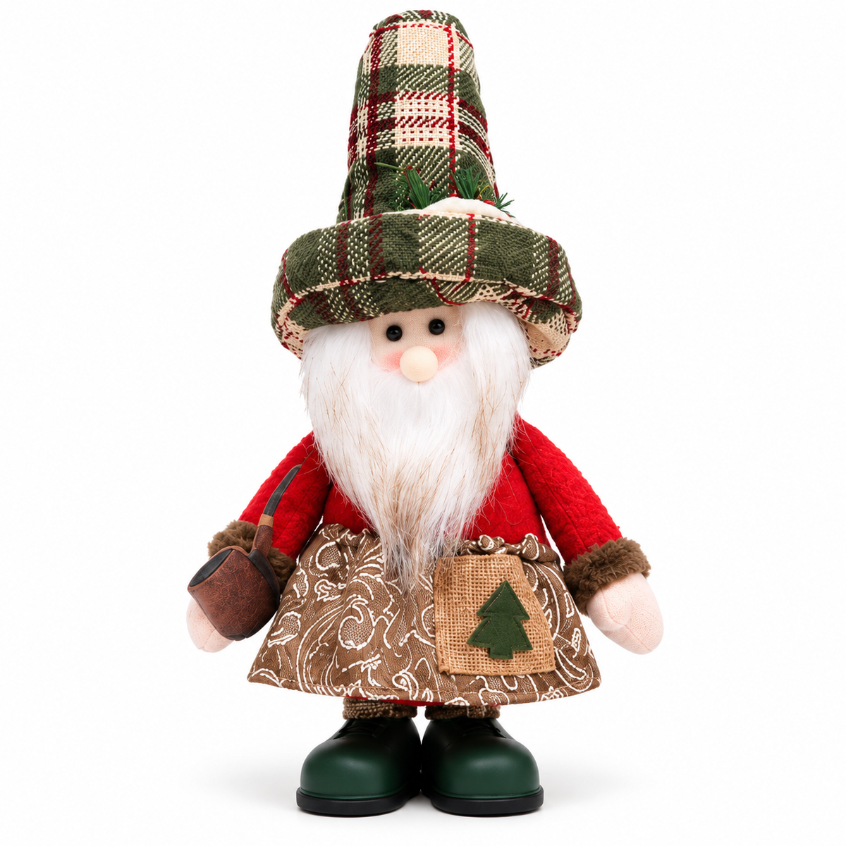 【Free Shipping】Rustic Christmas Standing Figure with Plaid Hat – Santa, Snowman or Reindeer-Home Limited Time 40% Off