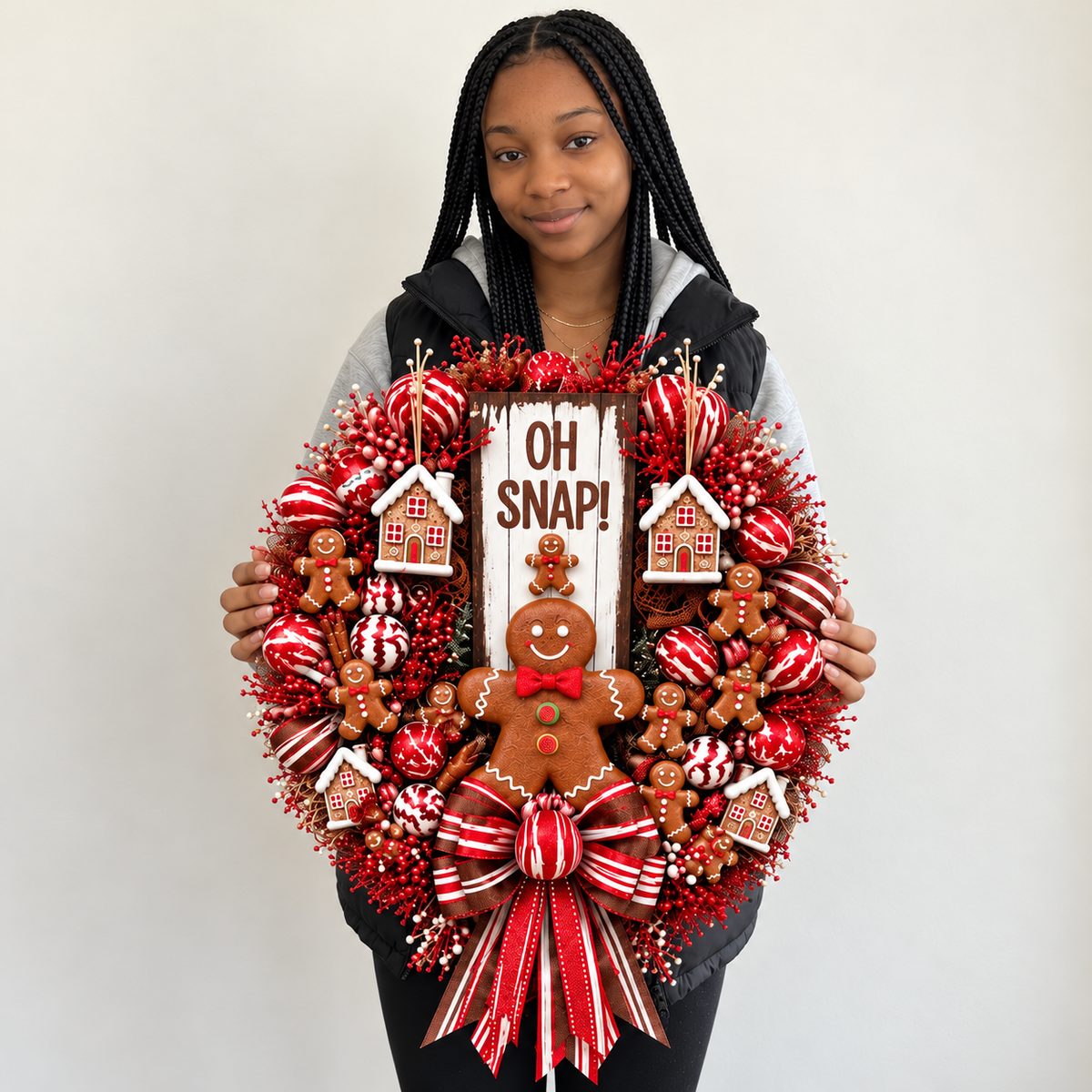 Handmade Merry Christmas Santa Wreath – A Joyful Welcome for Your Door