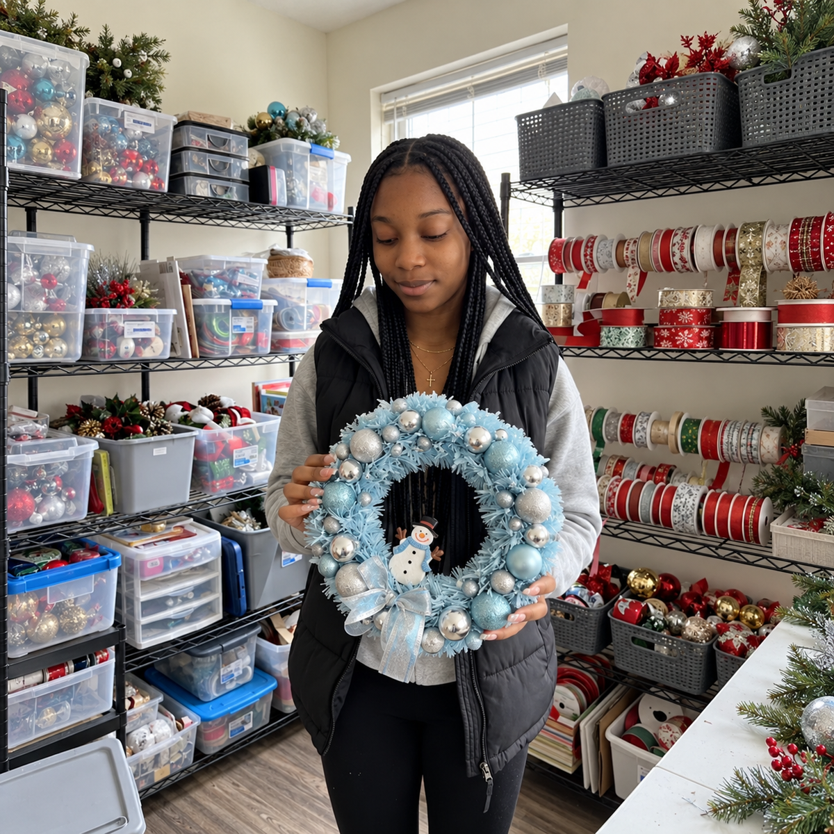 Handmade Merry Christmas Santa Wreath – A Joyful Welcome for Your Door