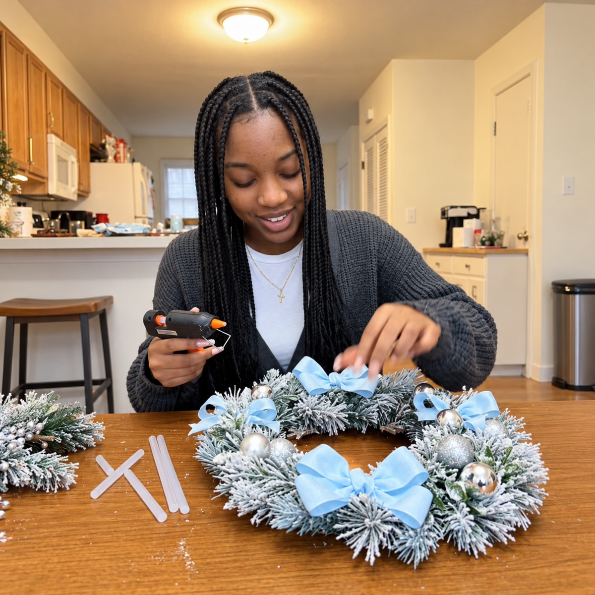 Handmade Merry Christmas Santa Wreath – A Joyful Welcome for Your Door