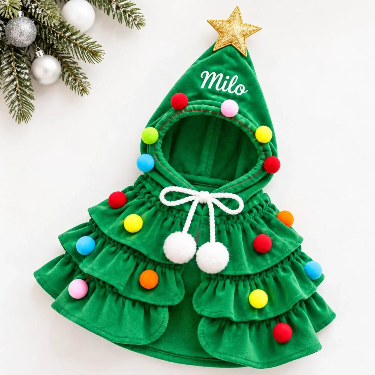 Christmas Gifts For Dogs, Cats, Pet Lovers - Personalized Pet Christmas Cape