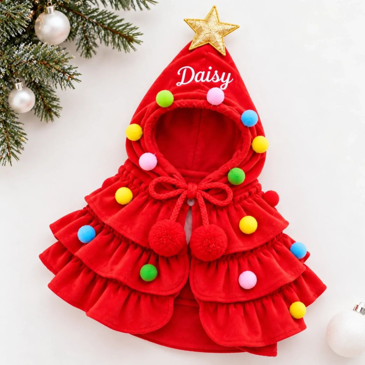 Christmas Gifts For Dogs, Cats, Pet Lovers - Personalized Pet Christmas Cape